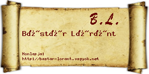 Bástár Lóránt névjegykártya